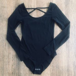 💐AEO ballet inspired black bodysuit